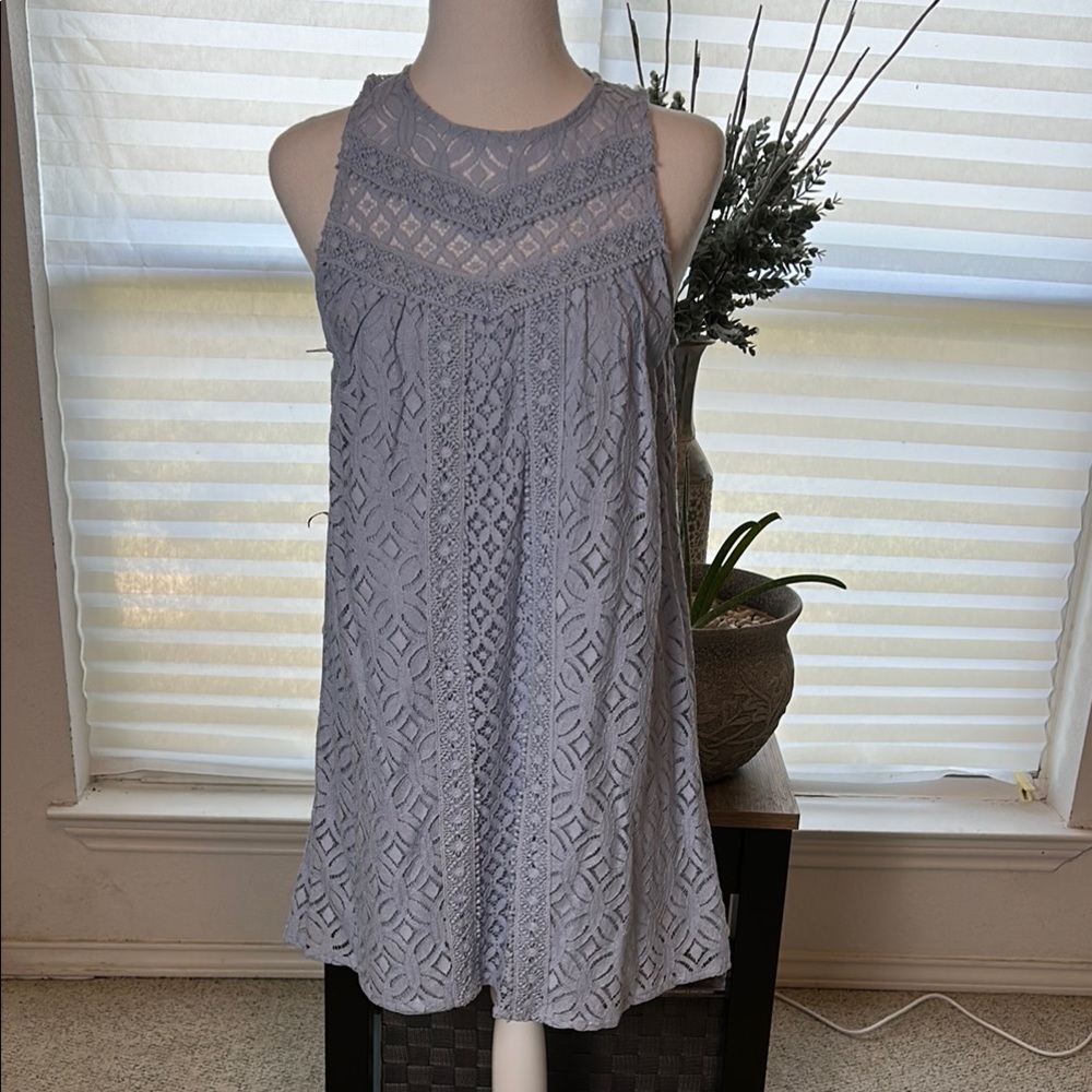 Jolt Lace Dress in Soft Blue